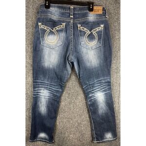 BIG STAR Maddie Bootcut Mid Rise Jeans Women's 29 Thick Stitch Dark Wash